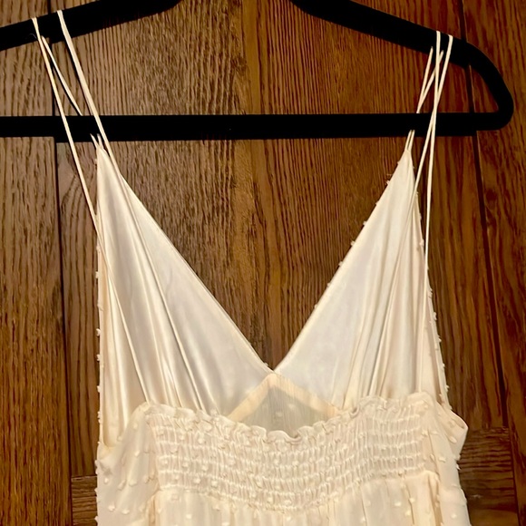 BLACK HALO CREAM SILK DOT SILK SLIP DRESS/ SMALL - Picture 5 of 10